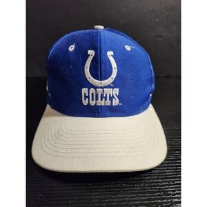 Vintage Indianapolis Colts Snapback Hat Competitor Team NFL Blue White Cap
